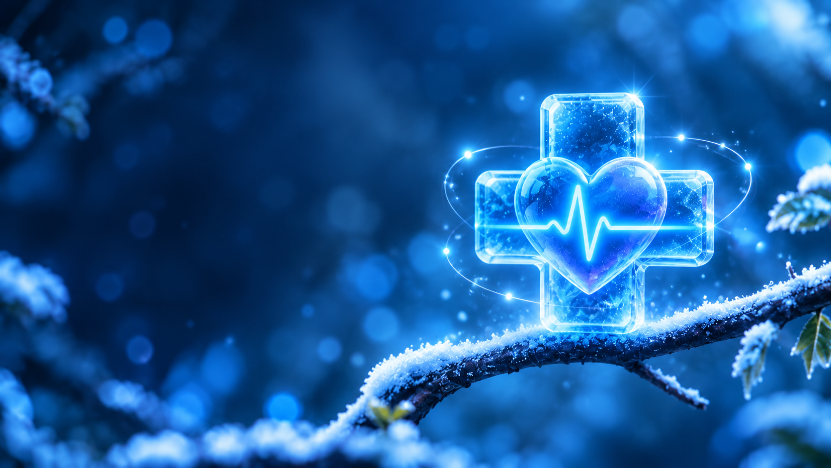 Symbole médical lumineux représentant les solutions de santé Clinova
